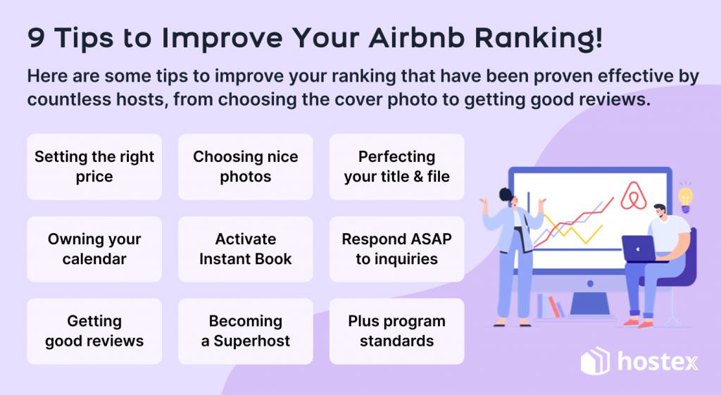A brief overview of 9 tips to improve your Airbnb search rankings
