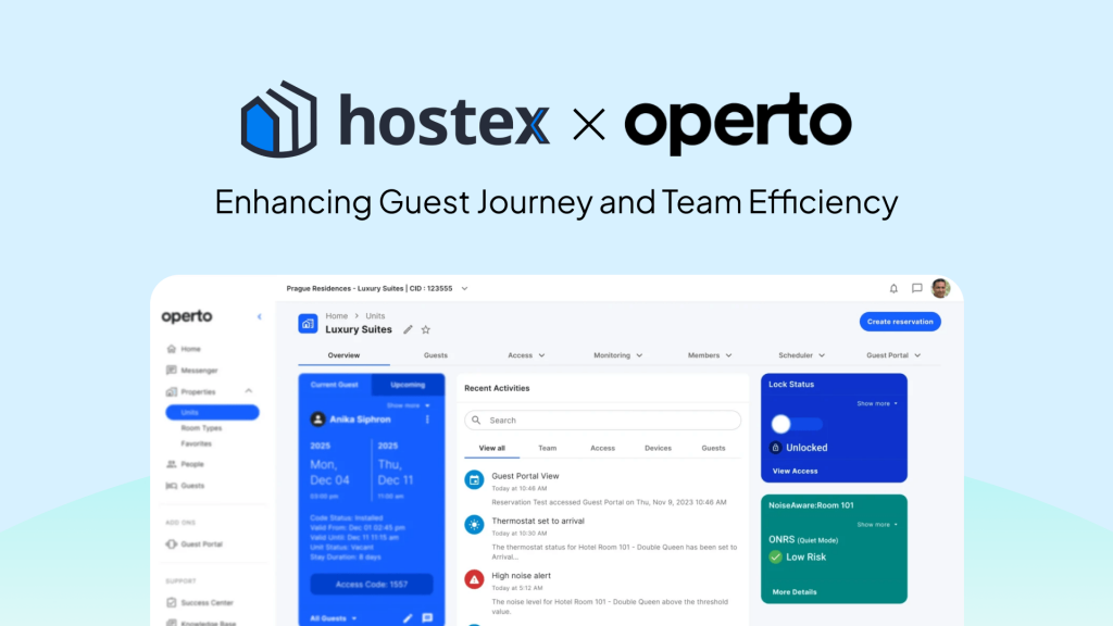 Operto × Hostex: Enhancing Guest Journey and Team Efficiency