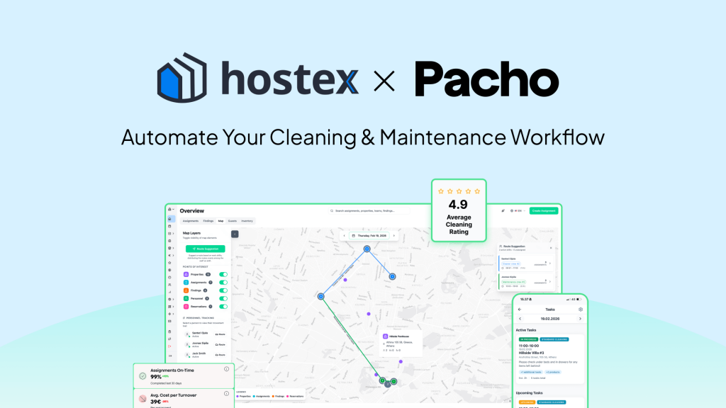 Pacho × Hostex: The Ultimate Tool for Cleaning Automation
