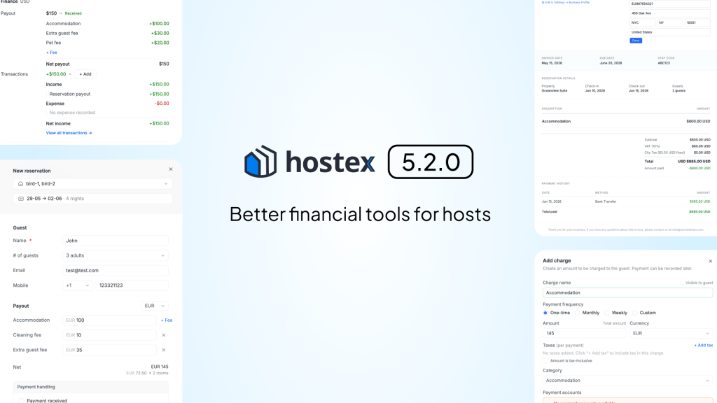 Hostex 5.2.0: The Better Financial Tool for Vacation Rental Hosts