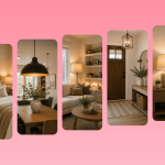 Five Airbnb interior design styles for STR hosts covering bedroom, living room, dining, entryway, and bedside decor