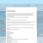 An Airbnb listing showing vacation rental amenities with WiFi, air conditioning, smart TV, and infinity pool access