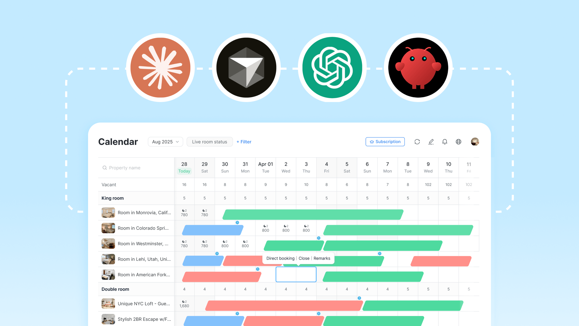 Connect Hostex to AI agents via MCP, including Claude Code, Cursor, Codex, OpenClaw, and other MCP-compatible tools, to enable custom automation workflows.