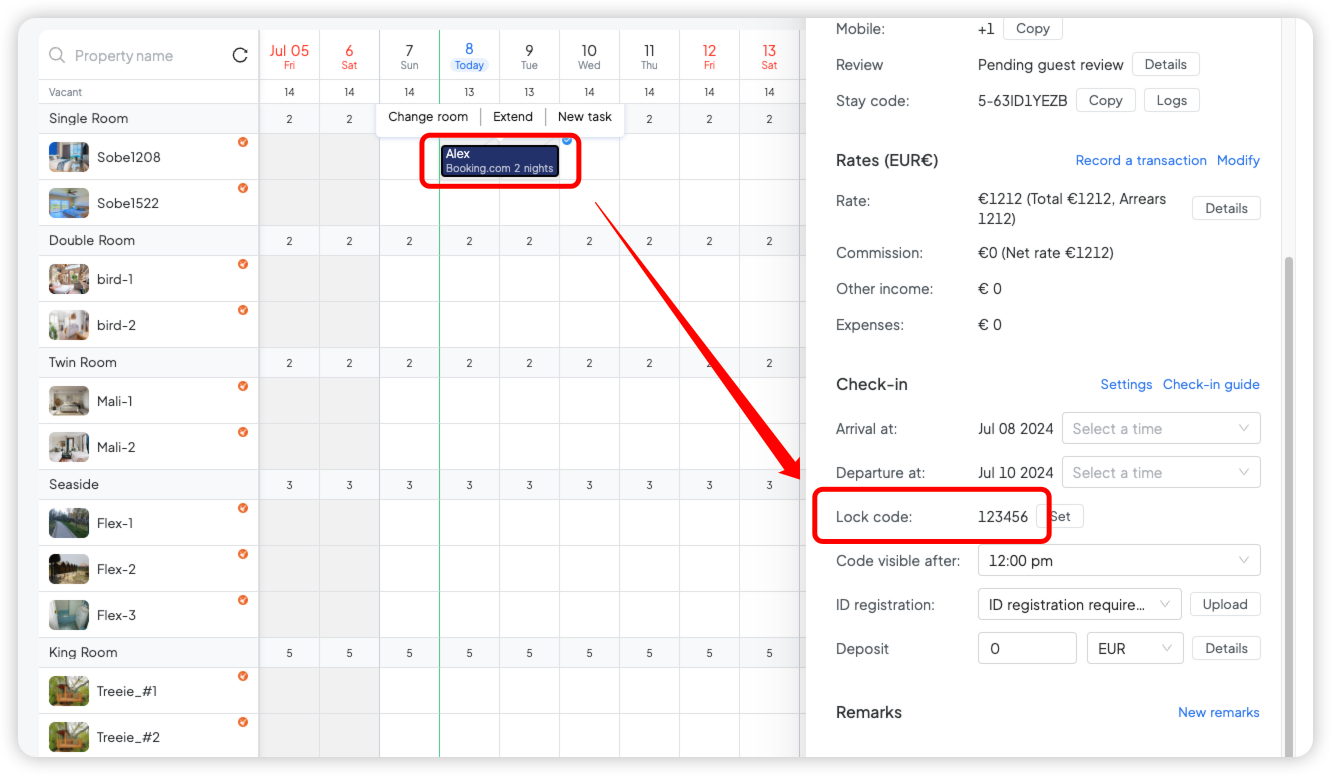 How To Send A Door Lock Code to My Guest? – Hostex Support Center