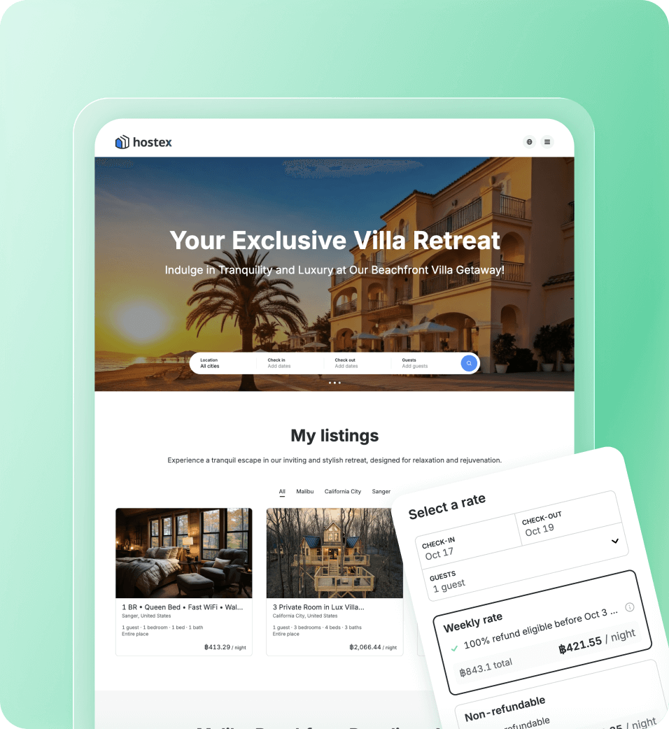 Build your own booking site
