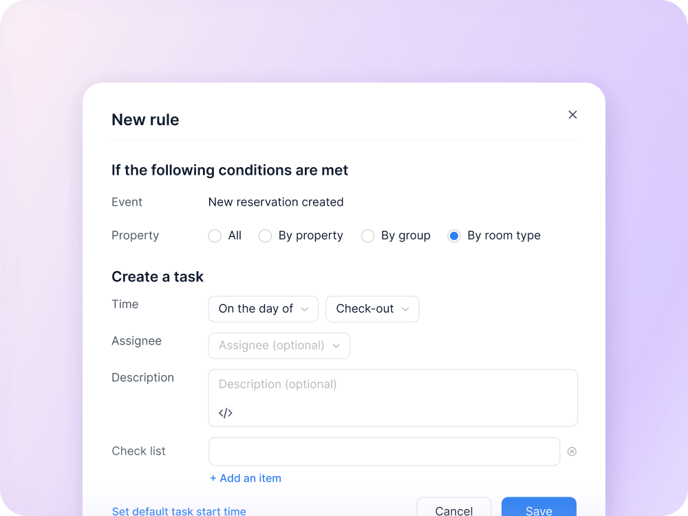 Automate cleaning tasks